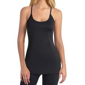 HALSTON Women's Y Back Tank Top in Black NWT in Large